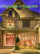SUNSGNE Christmas Pathway Lights Outdoor - 38FT Vintage Christmas Lights with 25 C9 Clear Bulbs and 25 Plastic | Lumora