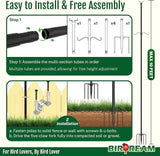Birdream 4 Pack 10FT String Light Poles for Outside with Shepherd's Hook, Metal Pole - Outdoor Lighting Accessory | Lumora