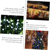balacoo 2sets Solar Led String Lights Outdoor Garden Decor Led Solar Lights Auto Off Weatherproof | Lumora