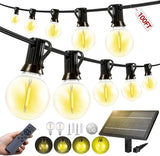 100FT Solar Lights Outdoor Waterproof: G40 30M Shatterproof Bulbs Patio Lights - Solar Powered Remote Control 3 | Lumora