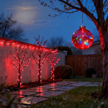 200 LED Red Christmas Lights, UL Certified and Commercial Grade Decorative Lighting String Green Wire 66 Ft, for Indoor and Outdoor Party, Patio, Trees.