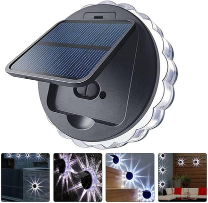 VALICLUD 2pcs Solar Wall Lights Outdoor Garden Solar Lamp Pathway Light with Sensor White for Yard Fence Patio