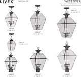 Livex Lighting Lantern 2384-07 Westover 3-Light Outdoor Post Head, Bronze, 21.50x12.00x12.00 | Lumora