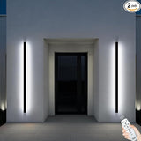 92.5 Inch Outdoor Wall Lights Set of 2, 3000-6000K Linear Modern Wall Sconce IP65 Waterproof, 3CCT Color Selectable | Lumora