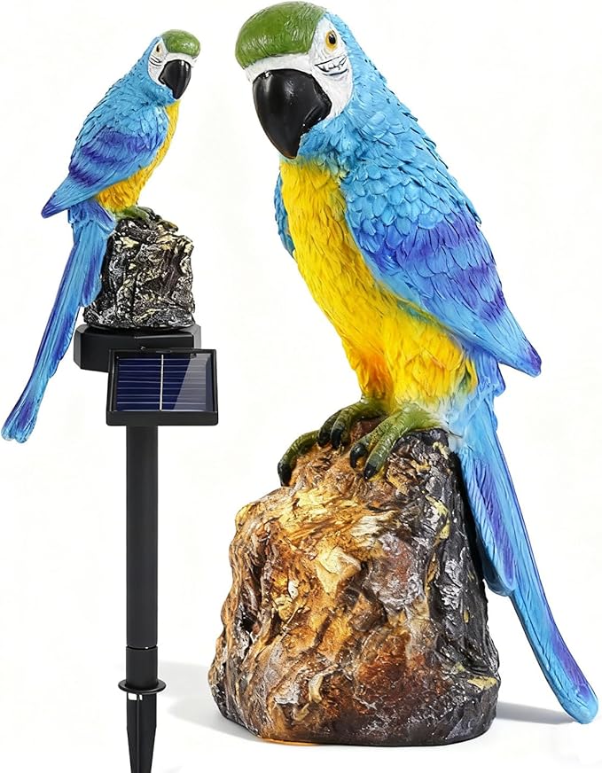 Solar Parrot Garden Lights, Outdoor Decor Figurine Stakes for Patio Waterproof Garden Light Decoration for Walkway | Lumora
