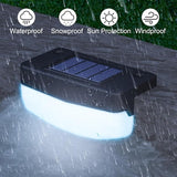 LED Solar Step Lights, 16 Pack Solar Deck Lights Outdoor IP65 Waterproof Pool Side Lighting Decor for Stairs Fence | Lumora