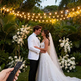 100FT LED Outdoor String Lights with Remote, Dimmable Timing 3 Light Modes Outside Patio Lights for Backyard Porch | Lumora