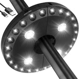 LATME Patio Umbrella Light Rechargeable Umbrella Lights– 10-25 Hours Runtime,Umbrella Pole Light 3 Lighting Modes | Lumora