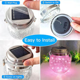 Hanging Outdoor Solar Lights,VGE 2 Pack 30LED Cracked Glass Ball Decorative Lights,Solar Powered Waterproof | Lumora