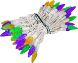 ‎‎‎Novelty Lights 24FT 70 LED C6 LED Mardi Gras String Lights, Outdoor Christmas Tree Commercial Grade LED String | Lumora