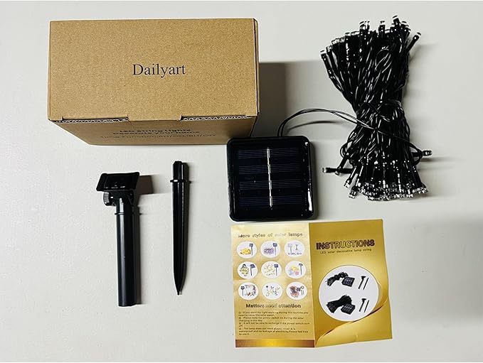 Solar String Lights Outdoor Waterproof: 50ft 100LED Solar String Lights Outdoor - Solar Powered Twinkle Fairy Tree Light with 8 Lighting Mode for Patio, Garden,Courtyards,Trees(Warm White)