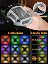 Solar Driveway Lights Solar Dock Lights 9 Colors in 12 Pack, Waterproof IP68, Outdoor, for Driveway Markers, Marine | Lumora