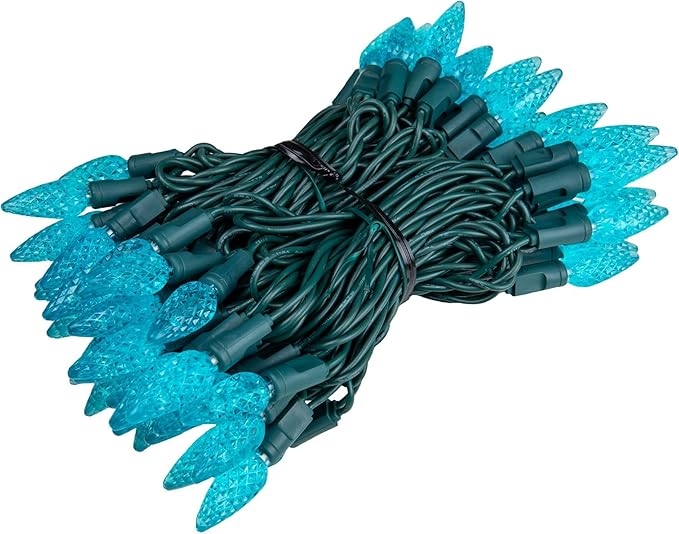‎‎‎Novelty Lights 24FT 70 LED C6 LED Christmas String Lights, Outdoor Christmas Tree Commercial Grade LED String | Lumora