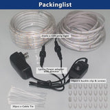 33FT 2-Pack 12V LED Rope Lights Outdoor - 1200 LEDs Warm White Dimmable Thick Flat Rope Lighting Waterproof for | Lumora