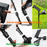 Solar Spotlights Outdoor 18 LED 300 Lumens Waterproof Adjustable Wall Light for Patio Garden Driveway (1 Pack) | Lumora