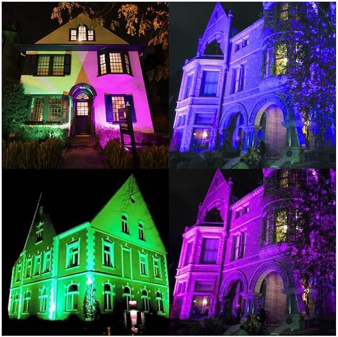 6W RGB Landscape Lighting Low Voltage,16 Color Changing Landscape Lights,12V~24V Outdoor Colored Spotlight for Garden,Birthday,Halloween,Christmas Party Decorative(6Pack)
