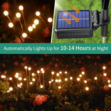 Solar Lights Outdoor Waterproof, 2 Packs 16LED, Solar Garden, Patio, Garden Decor, Patio Decor, Firefly Outdoor | Lumora