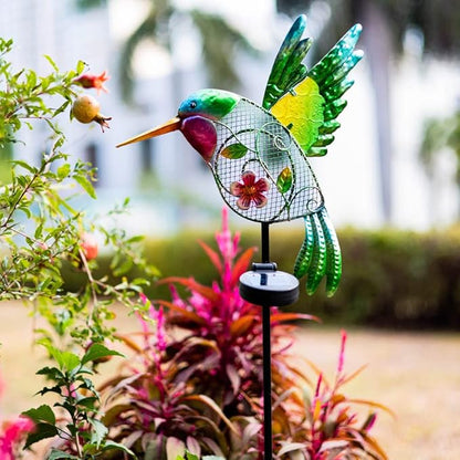 DREAMYSOUL Outdoor Solar Garden Lights, Hummingbird Solar Lights for Outdoor Patio Yard Pathway, Hummingbird Gifts for Women Mom Grandma