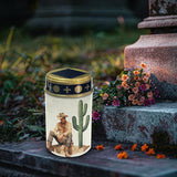 Western Cowboy Cemetery Lights for Grave, Outdoor Solar Garden Pathway Lights - Solar Powered Lanterns for Yard | Lumora