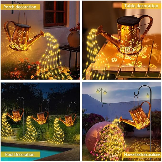 Solar Watering Can Lights, Unique Gardening Owl Gifts for Christmas Mom Women Grandma Birthday, Waterproof Large | Lumora
