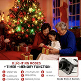 105FT 300 LEDs Red Green Christmas Lights Outdoor Indoor, Christmas Tree Lights Party Decorations, 8 Lighting Modes | Lumora