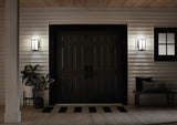 Kichler Tremillo 14.25" Outdoor Wall Lightin Black, 1-Light Exterior Wall Sconce Porch Light with Satin Etched | Lumora
