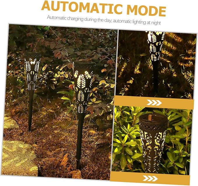 Wakauto 4pcs Solar Pathway Lights Outdoor LED Garden Lamps Waterproof Solar Powered Lawn Lights for Patio and Yard | Lumora