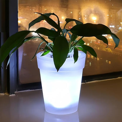 Solar Powered Flower Pot - Waterproof LED Landscape Light, Decorative Solar Planter | Pathway Lawn Yard Outdoor Home Patio Housewarming Birthday Accent