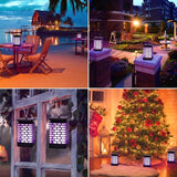 EOYIZW Solar Lanterns, 99LEDs Dancing Flickering Flame Lights, IP65 Waterproof, Purple, 3.5" H - Outdoor Path Light | Lumora