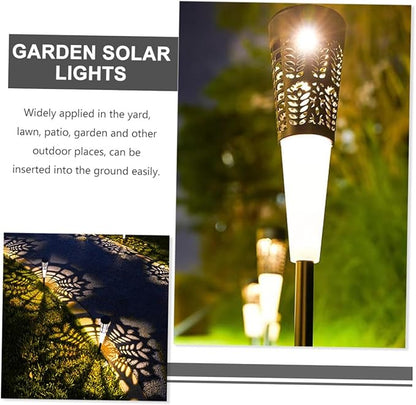 DECHOUS 6pcs Solar Garden Stake Lights, Courtyard Decorative Outdoor Pathway Lights with Warm and Colorful Lighting, Solar-Powered Lawn Lighting for Yard and Patio
