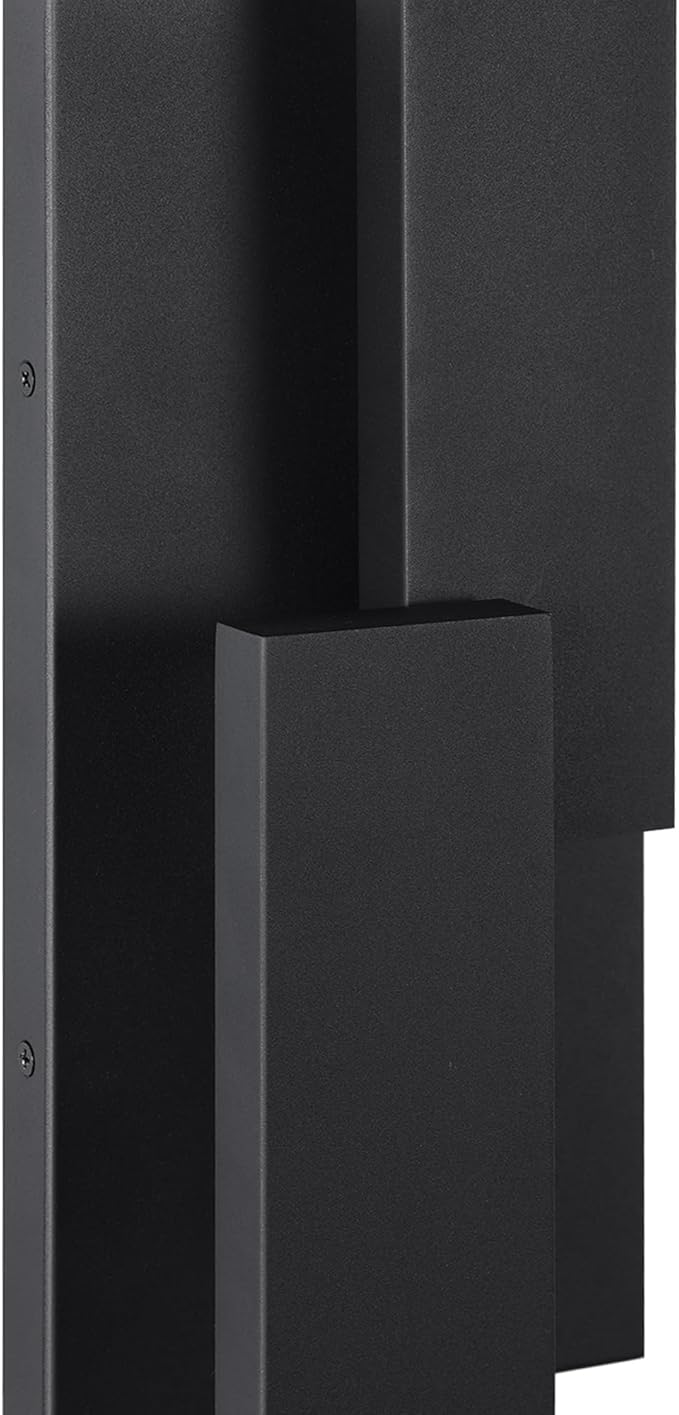 LamQee 24 Inch Aluminum Modern Outdoor Wall Light, 3000K 1000LM 20W Integrated LED, Matte Black Exterior Lighting | Lumora