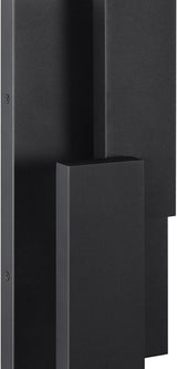 LamQee 24 Inch Aluminum Modern Outdoor Wall Light, 3000K 1000LM 20W Integrated LED, Matte Black Exterior Lighting | Lumora