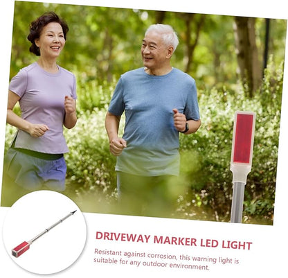 Homoyoyo Solar Driveway Markers LED Lights Waterproof Solar Pathway Lights for Outdoor Use 4-Piece Set Adjustable Brightness and Motion Sensor for Driveways and Gardens
