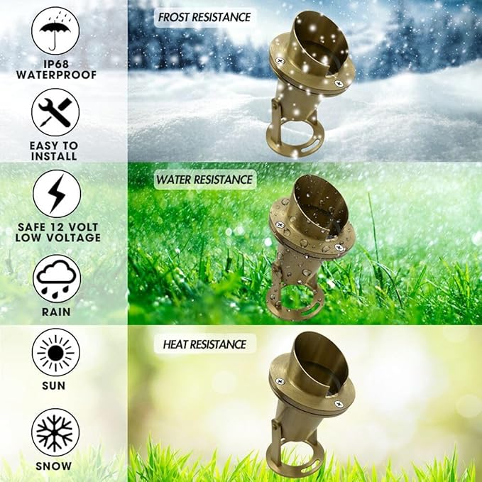 Waterproof Underwater Light 175 Solid Brass 7WMR16 LED Bulb Pond Submersible Waterfall Pool Fountain Light for | Lumora