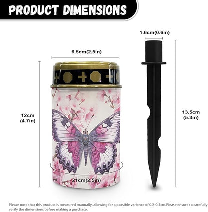 Pink Butterfly Solar Butterfly Lights Outdoor Solar Garden Lights Waterproof Solar Pathway Lights for Outside Yard Patio Flameless LED Lantern,Wall Light Auto On/Off