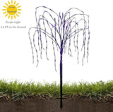 FUCHSUN 4.6 FT 200 LED Solar Lighted Willow Tree Outdoor, Light Up Weeping Willow Tree Garden Pathway Lights | Lumora