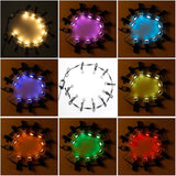 FVTLED Low Voltage Recessed RGBW Deck Light, 30pcs Φ1.22 RGB & Warm White Stainless Steel Waterproof Outdoor Step | Lumora