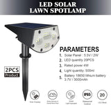 WBM Smart Solar Spot Lights Outdoor,IP65 Waterproof 20 LEDs Solar Landscape Spotlights, Solar Powered Wall Lights | Lumora