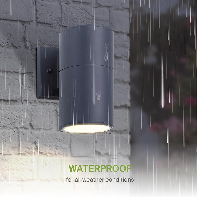 ASD 1 Light Outdoor Wall Light Fixture | 60W E26 Bulb Socket 120V ETL Cylinder Up Down Lights | | Lumora