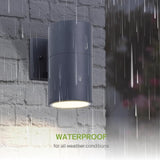 ASD 1 Light Outdoor Wall Light Fixture | 60W E26 Bulb Socket 120V ETL Cylinder Up Down Lights | | Lumora