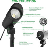 LOTMOS 30W LED Spot Lights Outdoor with Photocell Sensor, Dusk to Dawn Spotlights with 9.68FT Cord, 120V Plug in | Lumora
