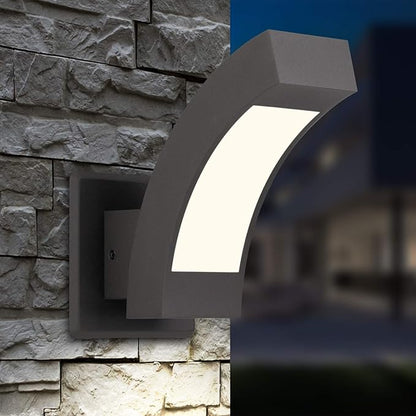 Outdoor Wall Lights 2 Pack Porch Light Exterior Wall Mount Lamp Fixture 600LM Modern Front Door Lighting for House Garage IP54 Waterproof