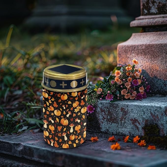 Pumpkin Mushroom Maple Outdoor Pathway Lights Yard Solar Lights for Outside Solar Lights for Yard Led Lights Outdoor Waterproof Outdoor Walkway Lights Portable