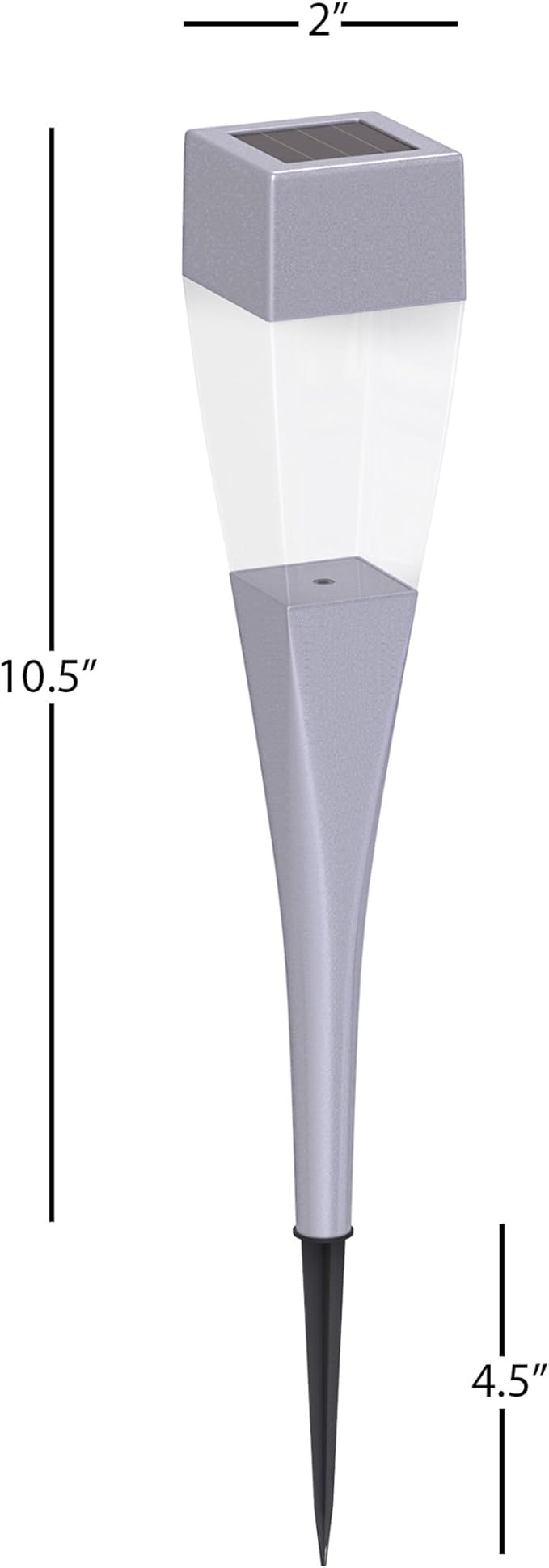 Solar Powered Lights (Set of 24)- LED Outdoor Stake Spotlight Fixture for Gardens, Pathways, and Patios by Pure Garden-Silver