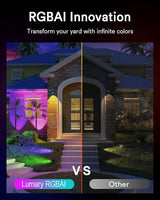 Lumary 56FT Smart Landscape Lights Gen2, 6 Pack RGBAIWW Color Changing Spotlights Low Voltage, Outdoor Lights for | Lumora