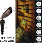 12V Brass Landscape Spotlight, Low Voltage Outdoor Light, IP65 Waterproof, Durable Pathway Uplight for Yard & | Lumora
