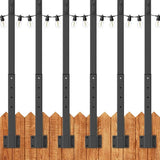 LETIANPAI 2.8Ft String Light Poles 6 Pack,Light Poles for Outside Lights,Outdoor with Fence Brackets Hanging | Lumora