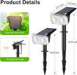 LETMY New Upgrade Solar Spot Lights Outdoor Waterproof with Bigger LED, 6 Pack Auto ON/Off Solar Lights Outdoor | Lumora