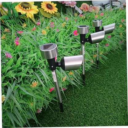 POPETPOP 2pcs Solar Pathway Lights Outdoor Solar Garden Stake Lamps Energy-Saving Landscape Lighting for Lawn and Patio Warm Illumination