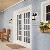 Kichler Chesapeake 11.75" 1 Light Outdoor Wall Light with Clear Beveled Glass in Black | Lumora